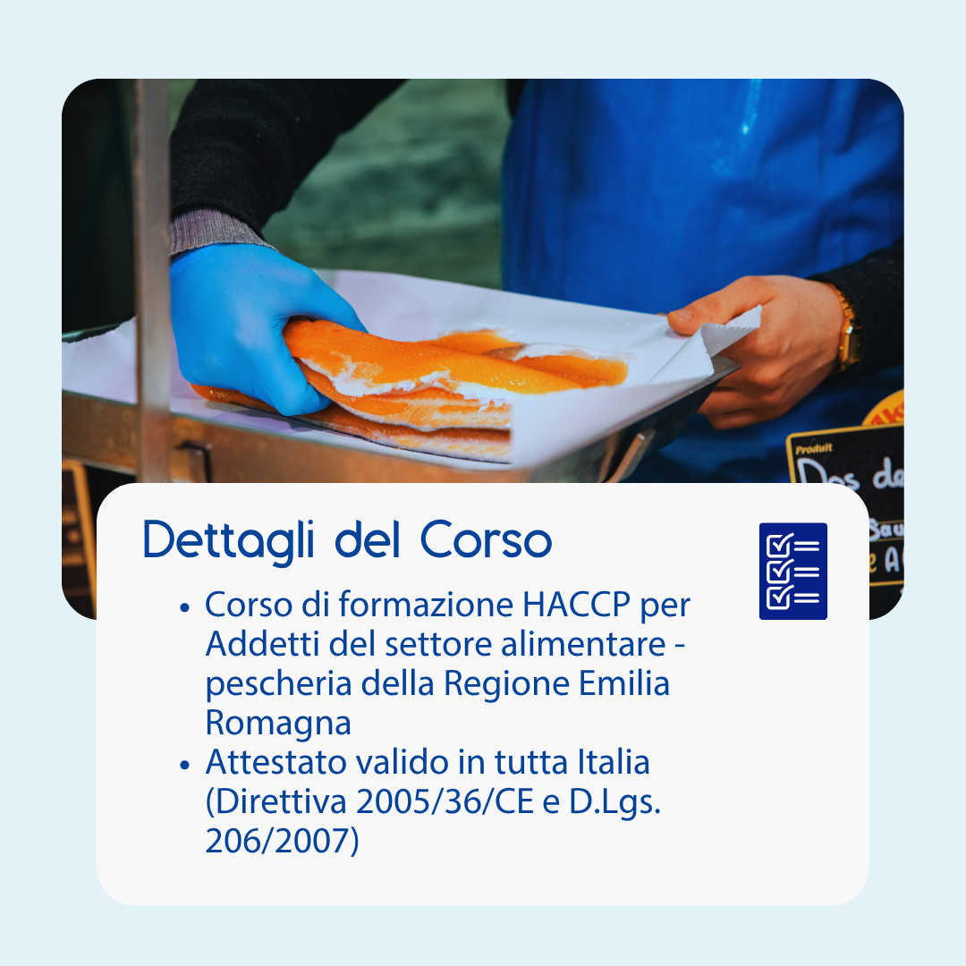 Corso formazione HACCP EMILIA ROMAGNA (e-learning) - ADDETTI SETTORE ALIMENTARE: PESCHERIE - prodotto da Kattedra
