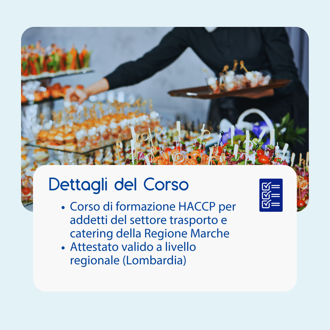 Corso formazione HACCP MARCHE (e-learning) - ADDETTI SETTORE ALIMENTARE: TRASPORTO ALIMENTI E CATERING - prodotto da Kattedra