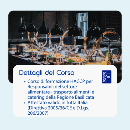 Corso formazione HACCP BASILICATA (e-learning) - RESPONSABILI SETTORE ALIMENTARE: TRASPORTO ALIMENTI E CATERING - prodotto da Kattedra