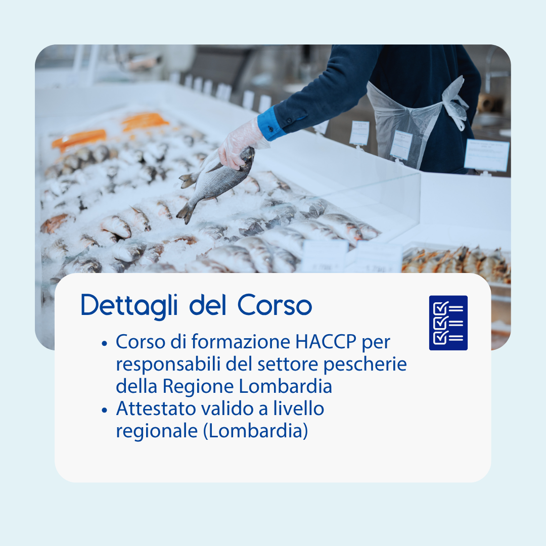 Corso formazione HACCP LOMBARDIA (e-learning) - RESPONSABILI SETTORE ALIMENTARE: PESCHERIE - prodotto da Kattedra