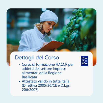 Corso formazione HACCP BASILICATA (e-learning) - ADDETTI SETTORE ALIMENTARE: IMPRESE ALIMENTARI - prodotto da Kattedra