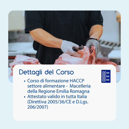 Corso formazione HACCP EMILIA ROMAGNA (e-learning) - ADDETTI SETTORE ALIMENTARE: MACELLERIE - prodotto da Kattedra