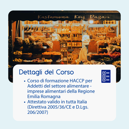 Corso formazione HACCP EMILIA ROMAGNA (e-learning) - ADDETTI SETTORE ALIMENTARE: IMPRESE ALIMENTARI- prodotto da Kattedra