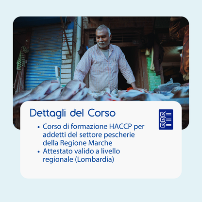 Corso formazione HACCP MARCHE (e-learning) - RESPONSABILI SETTORE ALIMENTARE: PESCHERIE - prodotto da Kattedra