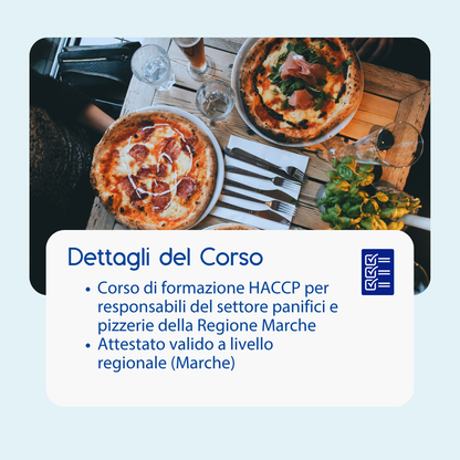 Corso formazione HACCP MARCHE (e-learning) - RESPONSABILI SETTORE ALIMENTARE: PANIFICI E PIZZERIE - prodotto da Kattedra