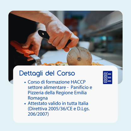 Corso formazione HACCP EMILIA ROMAGNA (e-learning) - ADDETTI SETTORE ALIMENTARE: PANIFICI E PIZZERIE - prodotto da Kattedra