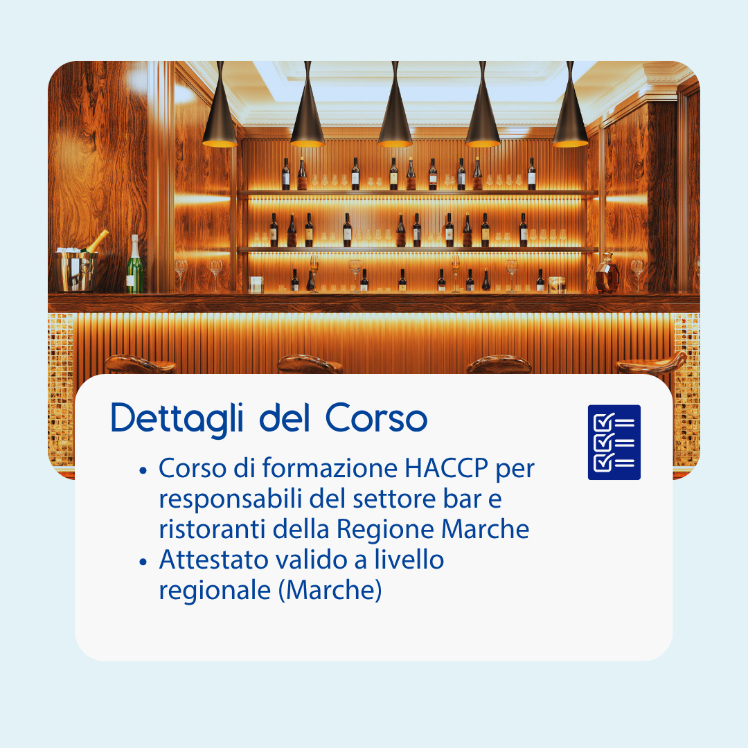 Corso formazione HACCP MARCHE (e-learning) - RESPONSABILI SETTORE ALIMENTARE: BAR E RISTORAZIONE - prodotto da Kattedra