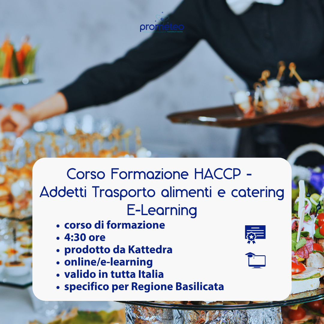 Corso formazione HACCP BASILICATA (e-learning) - ADDETTI SETTORE ALIMENTARE: TRASPORTO ALIMENTI E CATERING - prodotto da Kattedra