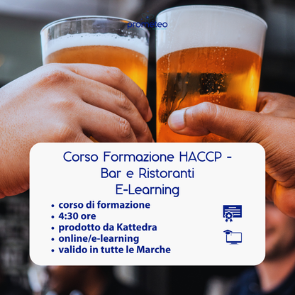 Corso formazione HACCP MARCHE (e-learning) - ADDETTI SETTORE ALIMENTARE: BAR E RISTORAZIONE - prodotto da Kattedra