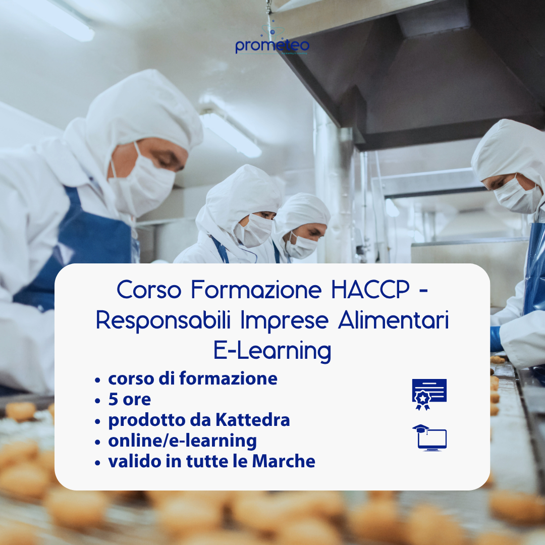 Corso formazione HACCP MARCHE (e-learning) - RESPONSABILE SETTORE ALIMENTARE: IMPRESE ALIMENTARI - prodotto da Kattedra