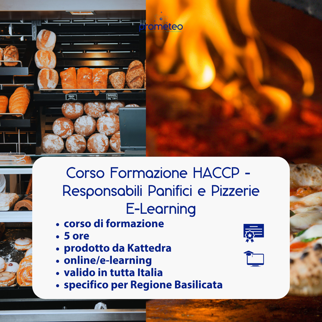 Corso formazione HACCP BASILICATA (e-learning) - RESPONSABILI SETTORE ALIMENTARE: PANIFICI E PIZZERIE - prodotto da Kattedra