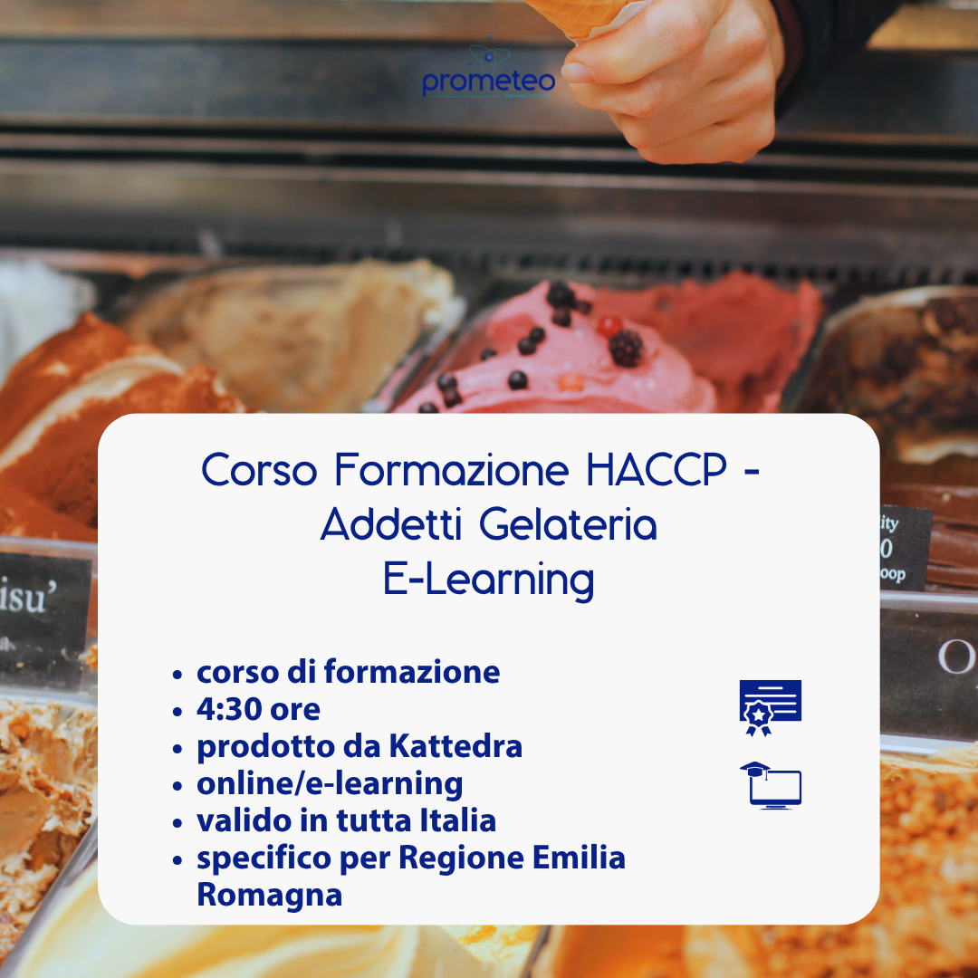 Corso formazione HACCP EMILIA ROMAGNA (e-learning) - ADDETTI SETTORE ALIMENTARE: GELATERIE - prodotto da Kattedra