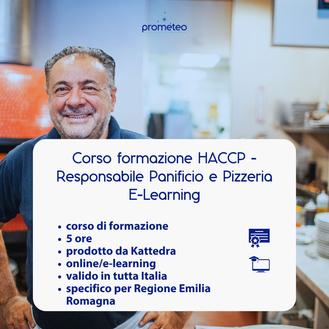 Corso formazione HACCP EMILIA ROMAGNA (e-learning) - RESPONSABILE SETTORE ALIMENTARE: PANIFICI E PIZZERIE - prodotto da Kattedra