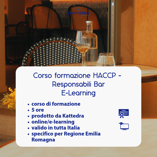 Corso formazione HACCP EMILIA-ROMAGNA (e-learning) - RESPONSABILI SETTORE ALIMENTARE: BAR - prodotto da Kattedra