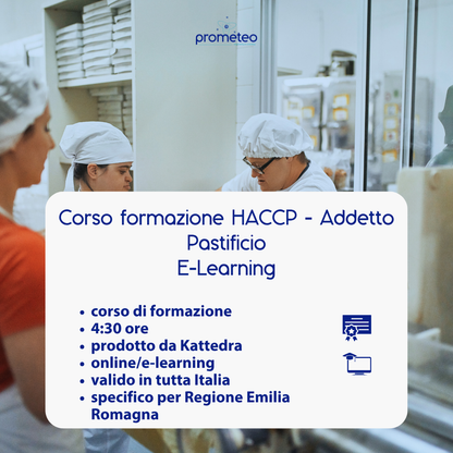 Corso formazione HACCP EMILIA ROMAGNA (e-learning) - ADDETTI SETTORE ALIMENTARE: PASTIFICIO - prodotto da Kattedra