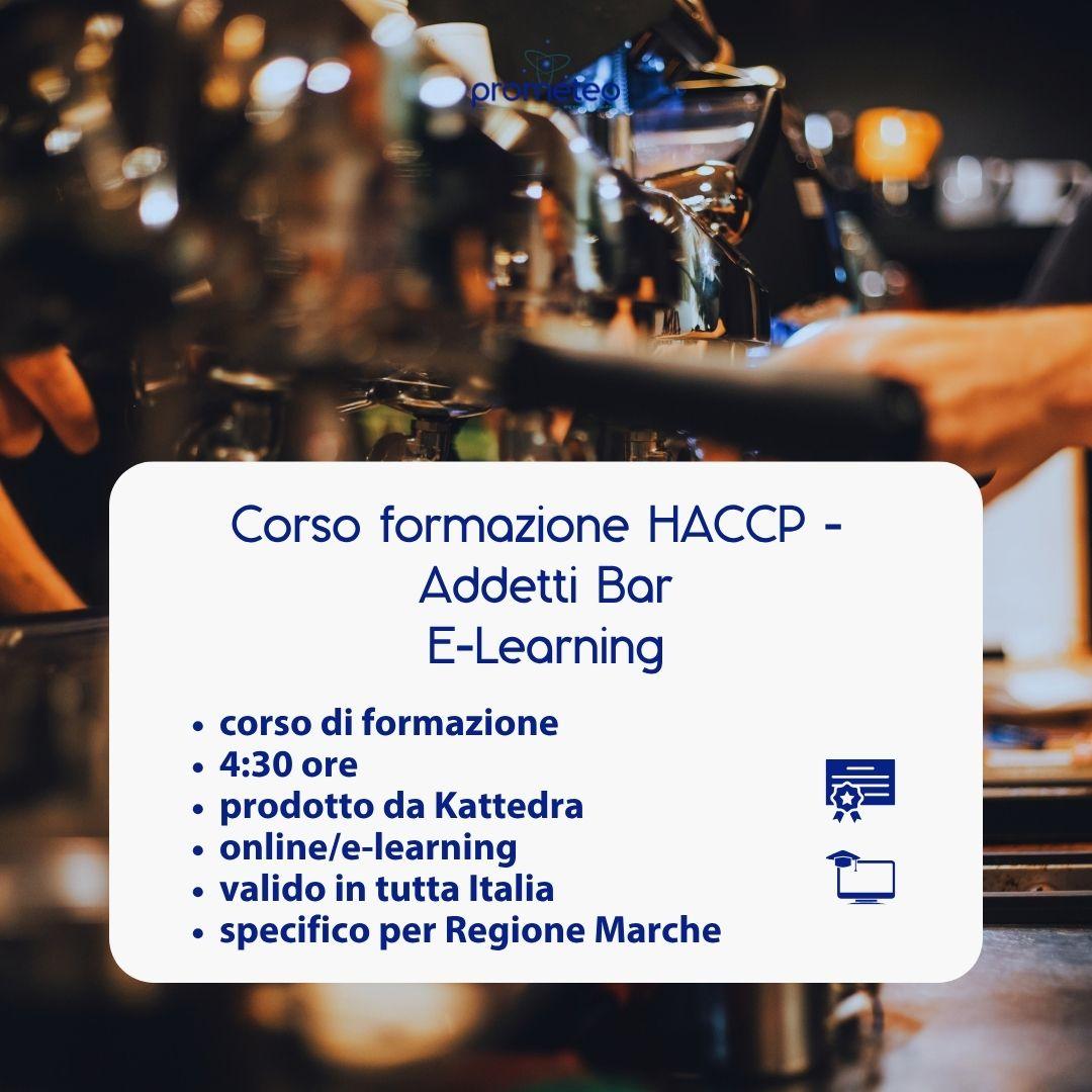 Corso formazione HACCP MARCHE (e-learning) - ADDETTI SETTORE ALIMENTARE: BAR - prodotto da Kattedra