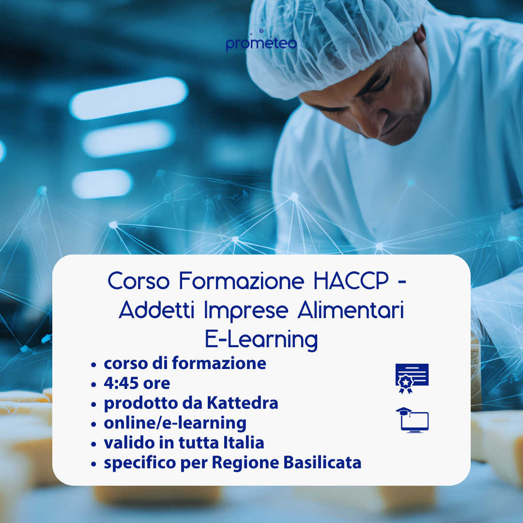 Corso formazione HACCP BASILICATA (e-learning) - ADDETTI SETTORE ALIMENTARE: IMPRESE ALIMENTARI - prodotto da Kattedra