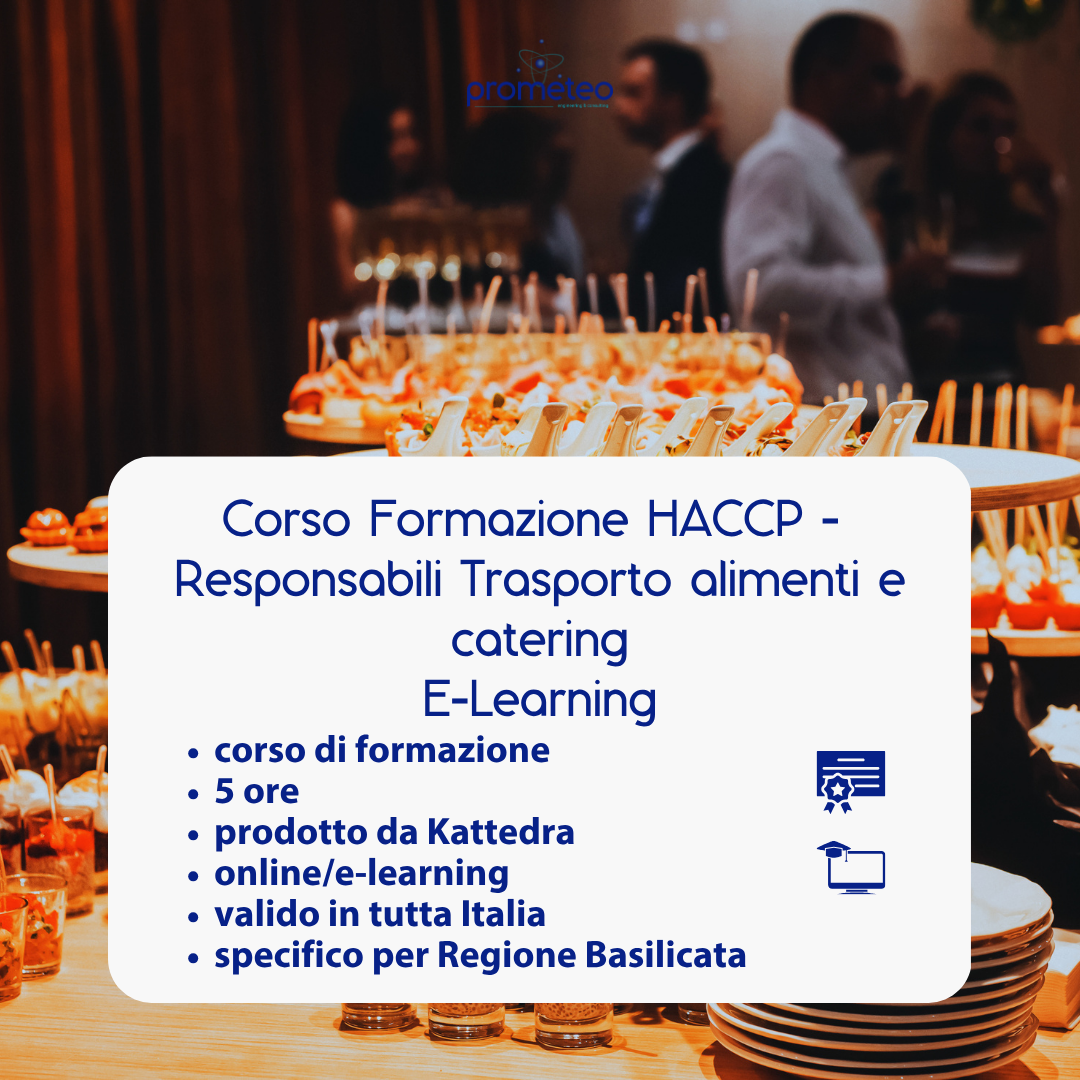 Corso formazione HACCP BASILICATA (e-learning) - RESPONSABILI SETTORE ALIMENTARE: TRASPORTO ALIMENTI E CATERING - prodotto da Kattedra