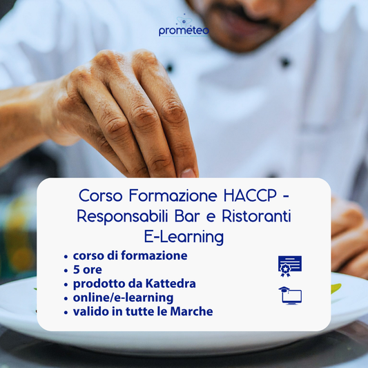 Corso formazione HACCP MARCHE (e-learning) - RESPONSABILI SETTORE ALIMENTARE: BAR E RISTORAZIONE - prodotto da Kattedra