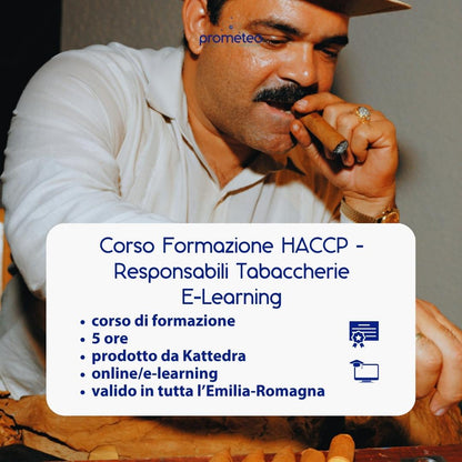 Corso formazione HACCP EMILIA-ROMAGNA (e-learning) - RESPONSABILI SETTORE ALIMENTARE: TABACCHERIE - prodotto da Kattedra