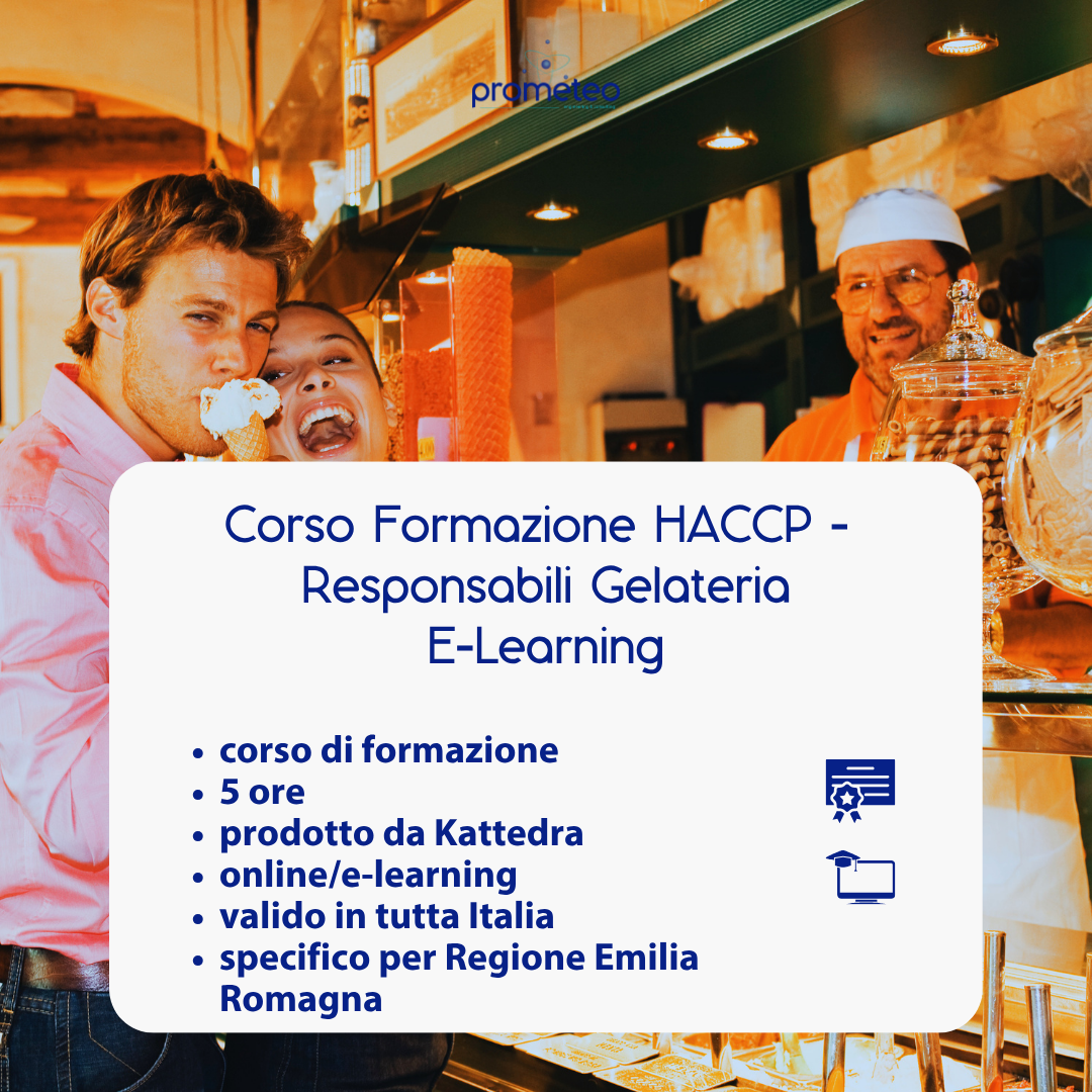 Corso formazione HACCP EMILIA ROMAGNA (e-learning) - RESPONSABILI SETTORE ALIMENTARE: GELATERIE - prodotto da Kattedra