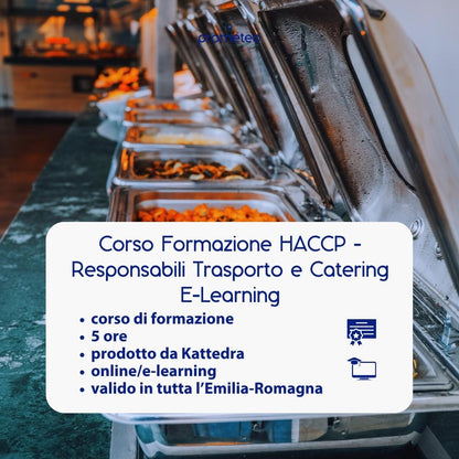 Corso formazione HACCP EMILIA-ROMAGNA (e-learning) - RESPONSABILI SETTORE ALIMENTARE: TRASPORTO ALIMENTI E CATERING - prodotto da Kattedra